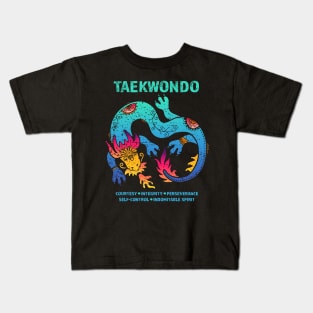 Taekwondo Martial Arts Design with Chinese Dragon Kids Men Women Kids T-Shirt